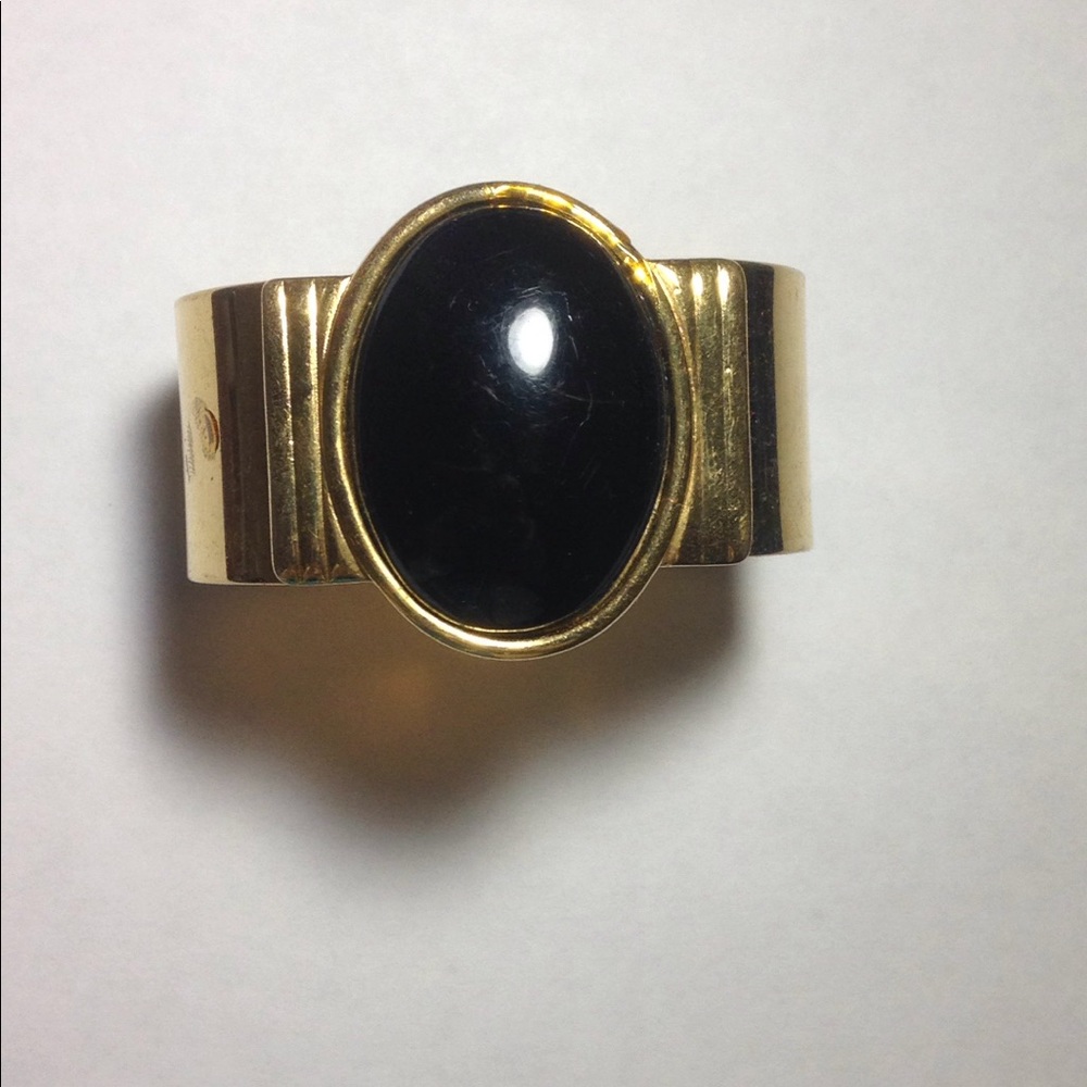 Gold and black gem bracelet